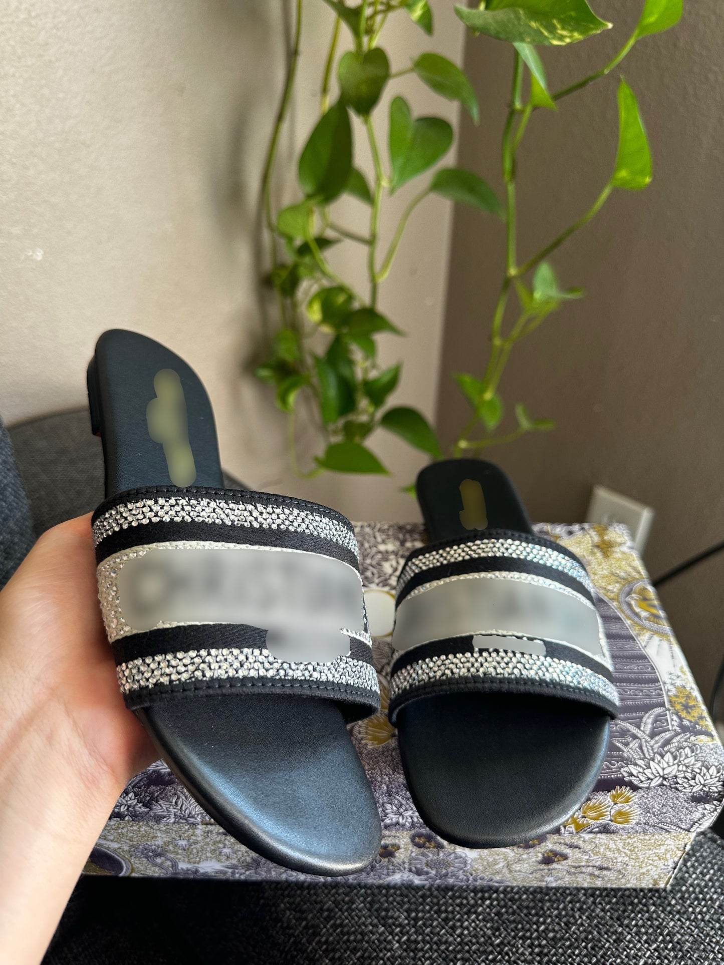 Sparkly Adore Slides